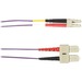 Black Box Colored Fiber OS2 9/125 Singlemode Fiber Optic Patch Cable - LSZH - 9.84 ft Fiber Optic Network Cable for Network Device - First End: 2 x SC Network - Male - Second End: 2 x LC Network - Male - 1 Gbit/s - Patch Cable - LSZH, LSOH - 9/125 µ
