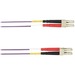Black Box Colored Fiber OS2 9/125 Singlemode Fiber Optic Patch Cable - LSZH - 32.81 ft Fiber Optic Network Cable for Network Device - First End: 2 x LC Network - Male - Second End: 2 x LC Network - Male - 1 Gbit/s - Patch Cable - LSZH, LSOH - 9/125 &micro