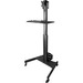 StarTech.com Mobile Standing Workstation with Monitor Mount, CPU/PC Holder, Height Adjustable Desktop Computer Cart, Standing Workstation - Standing mobile workstation cart supports 17lb VESA monitor (tilt/rotate) - Secure adjustable height w/ latch - Pos