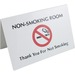 RDI No Smoking Sign - 100 / Carton - NO SMOKING Print/Message - Easy Readability - White