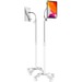 CTA Digital Compact Gooseneck Floor Stand for 7-13-Inch Tablets (White) - Up to 14" Screen Support - Floor Stand - Metal - White