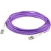 AddOn Fiber Optic Duplex Patch Network Cable - 16.40 ft Fiber Optic Network Cable for Network Device, Transceiver - First End: 2 x LC Network - Male - Second End: 2 x LC Network - Male - 100 Gbit/s - Patch Cable - OFNR, Riser - 50/125 µm - Violet - 