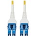 Eaton Tripp Lite Series 100G Duplex Singlemode 9/125 OS2 Armored Fiber Optic Cable (LC/LC Duplex M/M), LSZH, Yellow, 75 m (246 ft.) - 246.06 ft Fiber Optic Network Cable for Network Device, Switch, Patch Panel - First End: 2 x LC Male Network - Second End