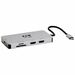 Eaton Tripp Lite Series USB-C Dock, Dual Display - 4K 60 Hz HDMI, USB 3.x (5Gbps) Hub Ports, GbE, Memory Card, 100W PD Charging, Gray - Docking Station for TV/Monitor/Projector/Notebook/Smartphone/Tablet/Desktop PC - 100 W - USB Type C - 2 Displays Suppor