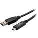 C2G 1ft USB C to USB A Cable - USB C to A Cable - USB 3.2 Gen 1 - 3A, 5Gbps - Black - M/M - C2G 1ft USB C to USB A Cable - SuperSpeed USB 5Gbps - M/M