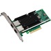 Intel-IMSourcing Ethernet Converged Network Adapter X540-T2 - PCI Express x8 - 2 Port(s) - 2 x Network (RJ-45) - Low-profile, Full-height - Retail - 10GBase-T - Plug-in Card