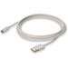 10ft (3m) USB-A 2.0 Male to Lightning Male Sync and Charge White Cable - 9.84 ft Lightning/USB Data Transfer Cable for Notebook, PC, USB Charger, Smartphone, Tablet - First End: 1 x USB 2.0 Type A - Male - Second End: 1 x Lightning - Male - White - 1