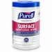 PURELL® Foodservice Surface Sanitizing Wipes - Ready-To-Use Wipe7" Width x 10" Length - 110 / Canister - 1 Each