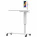 CTA Digital Height-Adjustable Rolling Medical Workstation Cart with Security Enclosure - Pull Handle - 4 Casters - Metal