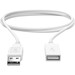CTA Digital 6-Foot Male to Female USB 2.0 Cable (White) - 6 ft USB Data Transfer Cable for MAC, PC - First End: 1 x USB 2.0 Type A - Male - Second End: 1 x USB 2.0 Type A - Female - Extension Cable - Shielding - White - 1