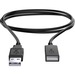 CTA Digital 6-Foot Male to Female USB 2.0 Cable (Black) - 6 ft USB Data Transfer Cable for MAC, PC - First End: 1 x USB 2.0 Type A - Male - Second End: 1 x USB 2.0 Type A - Female - Extension Cable - Shielding - Black - 1