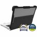 MAXCases Extreme Shell-L for Dell 3100 Chromebook 2:1 Convertible 11.6" (Black/Clear) - For Dell Chromebook - Textured grip - Black/Clear - Drop Resistant, Scratch Resistant, Impact Resistant, Damage Resistant, Bacterial Resistant, Anti-slip - Polycarbona
