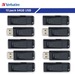 Verbatim Store 'n' Go 64GB USB Flash Drive - 64 GB - USB - Black - Lifetime Warranty - 10 Pack