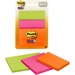 Post-it Super Sticky Adhesive Note - 2 63/64" x 2 63/64" , 2 63/64" x 4 1/64" , 2 1/64" x 2 63/64" - Rectangle, Square - 45 Sheets per Pad - Neon Orange, Neon Green, Fuchsia - 3 / Pack