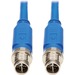 Eaton Tripp Lite Series M12 X-Code Cat6 1G UTP CMR-LP Ethernet Cable (M/M), IP68, PoE, Blue, 1 m (3.3 ft.), TAA - 3.28 ft Category 6 Network Cable for Network Device, VoIP Device, Access Control Device, Controller, Switch, Security Device, PoE-enabled Dev