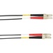 Black Box Colored Fiber OS2 9/125 Singlemode Fiber Optic Patch Cable - OFNR PVC - 16.40 ft Fiber Optic Network Cable for Network Device - First End: 2 x LC Network - Male - Second End: 2 x LC Network - Male - 10 Gbit/s - Patch Cable - Riser, CMR, OFNR - 9