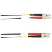 Black Box Colored Fiber OS2 9/125 Singlemode Fiber Optic Patch Cable - OFNR PVC - 49.21 ft Fiber Optic Network Cable for Network Device - First End: 2 x LC Network - Male - Second End: 2 x LC Network - Male - 10 Gbit/s - Patch Cable - OFNR, CMR, Riser - B