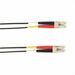 Black Box Colored Fiber OM4 50/125 Multimode Fiber Optic Patch Cable - OFNR PVC - 22.97 ft Fiber Optic Network Cable for Network Device - First End: 2 x LC Network - Male - Second End: 2 x LC Network - Male - 10 Gbit/s - Patch Cable - OFNR - 50/125 &micro