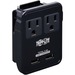 Tripp Lite Safe-IT Travel Charger 2-Outlet 2 USB w International Adapters - 2 x NEMA 5-15R, 2 x USB Receptacle - 120 V AC / 10 A, 230 V AC - Black