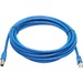 Eaton Tripp Lite Series M12 X-Code Cat6a 10G F/UTP CMR-LP Shielded Ethernet Cable (M12 M/RJ45 M), IP68, PoE, Blue, 10 m (32.8 ft.), TAA - 32.81 ft Category 6a Network Cable for Network Device, Controller, Switch, Security Device, Surveillance Camera, VoIP