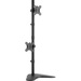 V7 DS1FSDS Monitor Stand - Up to 27" Screen Support - 34.83 lb Load Capacity - 35.6" Height x 11" Width - Desktop - Steel - Black