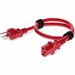 AddOn 6ft NEMA 5-15P to C13 14AWG 15A Red 100-250V Power Cable - 14 Gauge - 120 V AC / 15 A, 230 V AC - Red - 6 ft Cord Length - NEMA 5-15P / IEC 60320 C13 - 1 - TAA Compliant