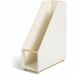 U Brands Juliet Collection Magazine Holder - White - Pine Wood - 1 Each