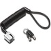 Kensington Portable Keyed Cable Lock for Surface Pro KD - Portable - Black, Silver - Carbon Steel, Plastic - 7.50 ft - For Notebook