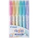 FriXion Light Erasable Highlighters Assorted Pastel Colours 6/pkg - Chisel Marker Point Style - Assorted Pastel - 6 / Pack