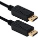 QVS 6ft DisplayPort 2.0 UltraHD 16K Black Cable With Latches - 6 ft DisplayPort A/V Cable for Audio/Video Device, Computer, Projector, Monitor - First End: 1 x DisplayPort 2.0 Digital Audio/Video - Male - Second End: 1 x DisplayPort 2.0 Digital Audio/Vide