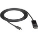 Black Box USB-C Adapter Cable - USB-C to DisplayPort Adapter, 4K60, DP 1.2 Alt Mode - 6 ft DisplayPort/USB-C A/V Cable for Audio/Video Device, Notebook, Tablet, Smartphone, Monitor, Projector - First End: 1 x USB Type C - Male - Second End: 1 x DisplayPor