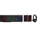 Naxa 4-In-One Professional Gaming Combo - PVC - Black, Red