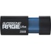 Patriot Memory Supersonic Rage Lite USB 3.2 Gen 1 Flash Drives - 256GB - 256 GB - USB 3.2 (Gen 1) - 120 MB/s Read Speed - Black, Blue - 3 Year Warranty