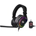 Thermaltake ARGENT H5 RGB 7.1 Surround Gaming Headset - Stereo - Mini-phone (3.5mm), USB - Wired - 32 Ohm - 20 Hz - 40 kHz - Over-the-head - Binaural - Ear-cup - Bi-directional Microphone - Black