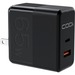 CODi Dual Port 65W GaN Wall Charger/AC Adapter (USB-C, USB-A Outputs) - 65W - GaN - USB Type-C - USB Type-A