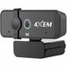 4XEM Webcam - 8 Megapixel - 30 fps - Black - USB 2.0 Type A - 3840 x 2160 Video - Auto-focus - Microphone - Computer, Monitor - Windows 10