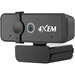 4XEM Webcam - 3 Megapixel - 30 fps - Black - USB 2.0 Type A - 2048 x 1536 Video - Auto-focus - Microphone - Computer, Monitor - Windows 10