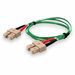AddOn Fiber Optic Duplex Patch Network Cable - 6.56 ft Fiber Optic Network Cable for Network Device - First End: 2 x SC Network - Male - Second End: 2 x SC Network - Male - Patch Cable - OFNP, Plenum - Green - 1.0 - TAA Compliant
