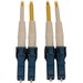 Eaton Tripp Lite Series 400G Duplex Singlemode 9/125 OS2 Switchable Fiber Optic Cable (LC/UPC M/M), LSZH, Yellow, 4 m (13.1 ft.) - 13.12 ft Fiber Optic Network Cable for Network Device, Switch, Patch Panel - First End: 2 x LC/UPC Network - Male - Second E
