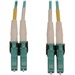 Eaton Tripp Lite Series 400G Multimode 50/125 OM4 Switchable Fiber Optic Cable (Duplex LC-PC M/M), LSZH, Aqua, 5 m (16.4 ft.) - 16.40 ft Fiber Optic Network Cable for Network Device, Switch, Patch Panel - First End: 2 x LC/PC Network - Male - Second End: 