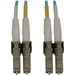 Eaton Tripp Lite Series 400G Multimode 50/125 OM3 Switchable Fiber Optic Cable (Duplex LC-PC M/M), LSZH, Aqua, 7 m (23 ft.) - 22.97 ft Fiber Optic Network Cable for Switch, Patch Panel, Network Device - First End: 2 x LC/PC Network - Male - Second End: 2 