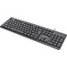 Manhattan Wired Office Keyboard - Cable Connectivity - USB Type A Interface - 104 Key - PC - Black