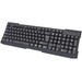 Manhattan Enhanced Keyboard - Cable Connectivity - USB Interface - 107 Key - Computer - Windows - Black