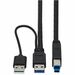 Eaton Tripp Lite Series USB 3.0 SuperSpeed Active Repeater Cable (A to B M/M), 25 ft. (7.6 m) - 25 ft USB/USB-B Data Transfer Cable for Computer, Printer, Scanner, PC, Notebook, Optical Drive, Hard Disk Drive Enclosure, Monitor, Wall Outlet - First End: 1