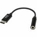 Eaton Tripp Lite Series USB-C to 3.5 mm Headphone Jack Adapter - 7.92" Mini-phone/USB-C Audio Cable for Audio Device, Microphone, Headphone, MacBook Pro, Notebook, Chromebook, Sound Card, iPad, Speaker - First End: 1 x USB 2.0 Type C - Male - Second End: 