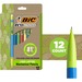 BIC Ecolutions HB Mechanical Pencil, 81% Recycled Plastic, Medium Point (0.7 mm), 100% Recycled Packaging, 12 Count Pack - #2 Lead - 0.7 mm Lead Diameter - Black Lead - Assorted Barrel - 12 / Pack