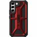 Urban Armor Gear Monarch Series Galaxy S22 5G Case - Galaxy S22 Smartphone - Crimson - Shock Resistant, Impact Resistant, Drop Resistant - Top Grain Leather, Carbon Fiber, Polycarbonate, Metal, Rubber - Rugged