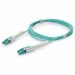 AddOn Fiber Optic Duplex Patch Network Cable - 6.56 ft Fiber Optic Network Cable for Network Device, Transceiver - First End: 2 x LC Network - Male - Second End: 2 x LC Network - Male - 100 Gbit/s - Patch Cable - OFNR, Riser - 50/125 µm - Aqua - 1.0
