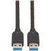 Eaton Tripp Lite Series USB 3.0 SuperSpeed A to A Cable for USB 3.0 All-in-One Keystone/Panel Mount Couplers (M/M), Black, 10 ft. (3 m) - 9.84 ft USB Data Transfer Cable for Peripheral Device, Computer, Notebook, Chromebook, Keystone Module - First End: 1
