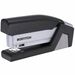 Bostitch InJoy Spring-Powered Compact Stapler - Staples Upto 15 Sheet - Half Strip - Black, Gray - 1 Each